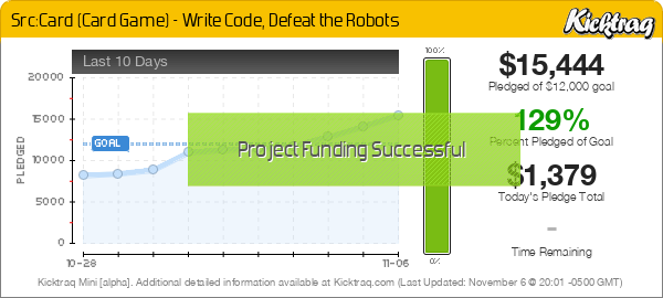 Src:Card (Card Game) - Write Code, Defeat the Robots -- Kicktraq Mini