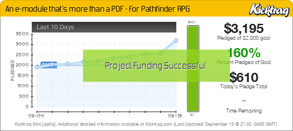 An e-module that's more than a PDF - For Pathfinder RPG -- Kicktraq Mini An e-module that's more than a PDF - For Pathfinder RPG -- Kicktraq Mini