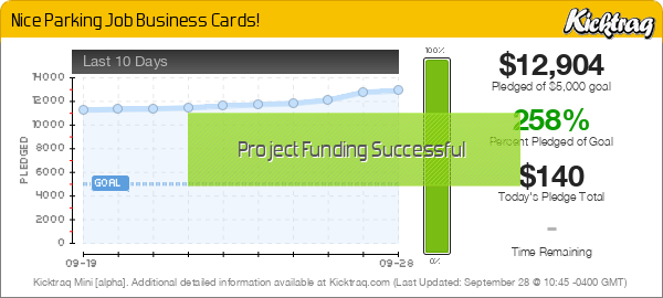 Nice Parking Job Business Cards! -- Kicktraq Mini