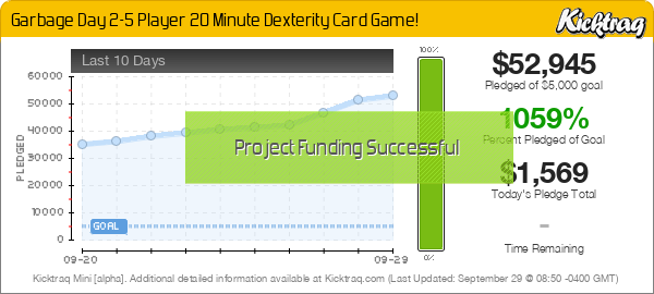 Garbage Day 2-5 Player 20 Minute Dexterity Card Game! -- Kicktraq Mini