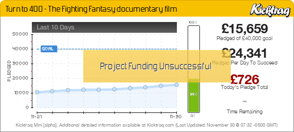Turn to 400 - The Fighting Fantasy documentary film -- Kicktraq Mini
