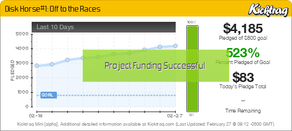 Disk Horse#1: Off to the Races -- Kicktraq Mini