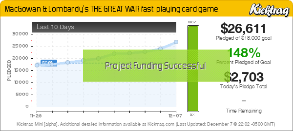 MacGowan & Lombardy's THE GREAT WAR fast-playing card game - Kicktraq Mini