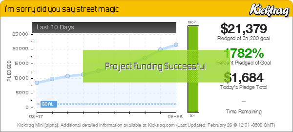 i'm sorry did you say street magic -- Kicktraq Mini