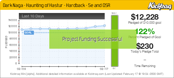 Dark Naga - Haunting of Hastur - Hardback - 5e and OSR -- Kicktraq Mini