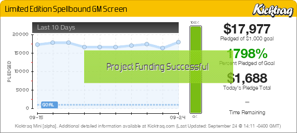 Limited Edition Spellbound GM Screen - Kicktraq Mini