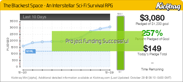 The Blackest Space - An Interstellar Sci-Fi Survival RPG -- Kicktraq Mini
