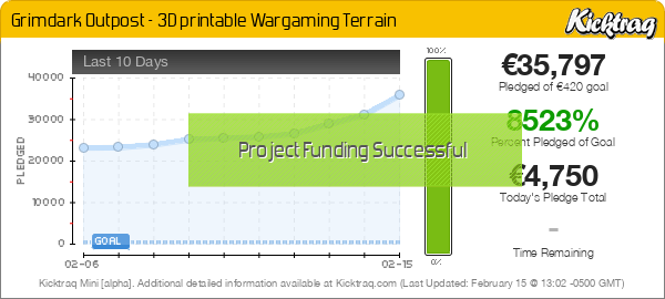 Grimdark Outpost - 3D printable Wargaming Terrain - Kicktraq Mini