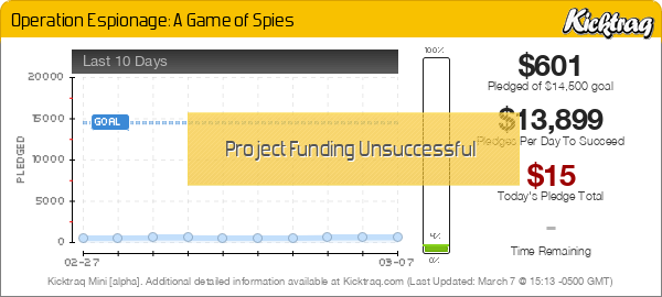 Operation Espionage: A Game of Spies -- Kicktraq Mini