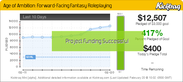 Age of Ambition: Forward-Facing Fantasy Roleplaying -- Kicktraq Mini