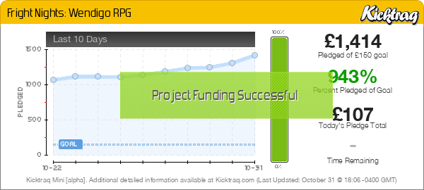 Fright Nights: Wendigo RPG - Kicktraq Mini