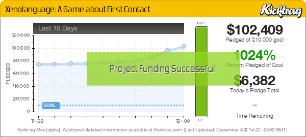 Xenolanguage: A Game about First Contact -- Kicktraq Mini